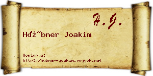 Hübner Joakim névjegykártya